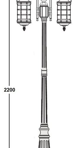 Наземный фонарь Oasis Light BARSELONA 81209A/10 down cover Bl