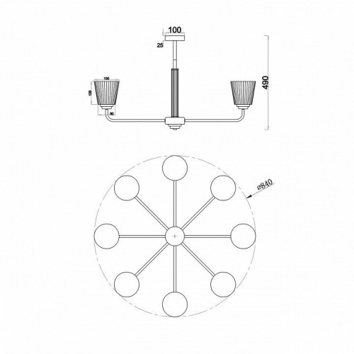 Потолочная люстра Escada NOBLE 685/8PL Потолочная люстра Escada NOBLE 685/8PL