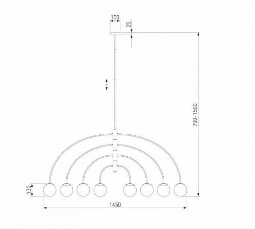 Потолочная люстра Eurosvet Cenacolo 30179/8 черный