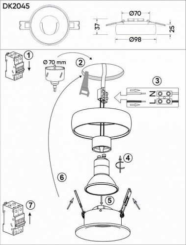 Точечный светильник Denkirs DK2045 DK2045-WB