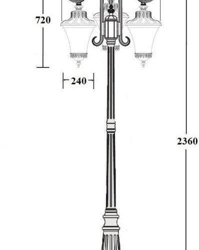 Наземный фонарь Oasis Light ELBA 86409B/18L Bl