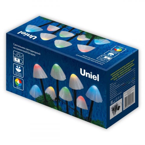 Светильник на солнечных батареях Uniel USL-S-830/PM020 Multicolor Mushrooms Set12 UL-00011676