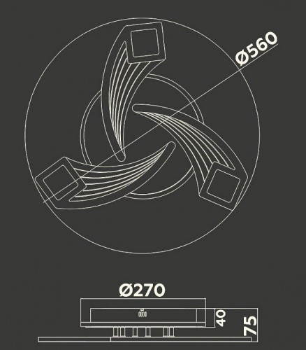 Потолочная люстра Ambrella light ACRYLICA FA4477
