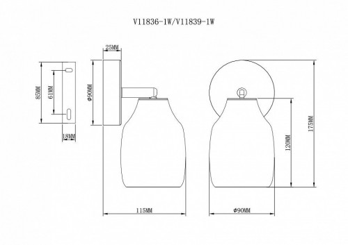 Спот Adalina V11836-1W Спот Adalina V11836-1W