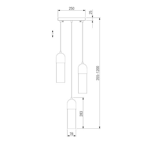 Подвесная люстра Eurosvet Airon 50180/3 янтарный