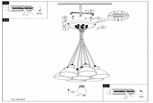 Подвесная люстра Eglo Priddy 49467 Подвесная люстра Eglo Priddy 49467