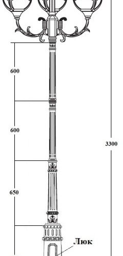 Наземный фонарь Oasis Light GENOVA 88110C/16/E7 Bl