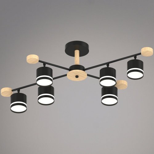 Потолочная люстра 78730-0.3-06 GX53 BK+WOOD Потолочная люстра 78730-0.3-06 GX53 BK+WOOD