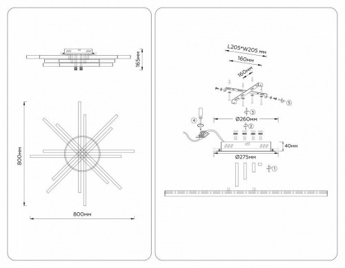 Потолочная люстра Comfort FL6275