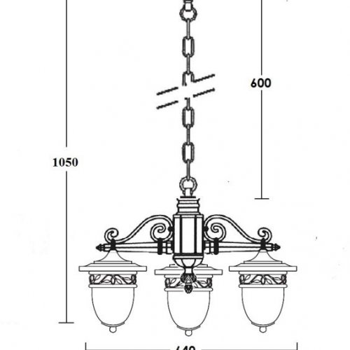 Уличный светильник подвесной Oasis Light KRAKOV 1 L 87270L/3/02 Gb