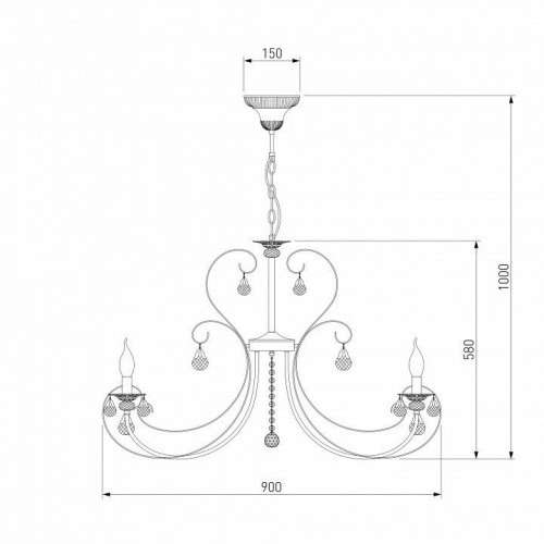 Подвесная люстра Eurosvet Alda 3305/12 Подвесная люстра Eurosvet Alda 3305/12
