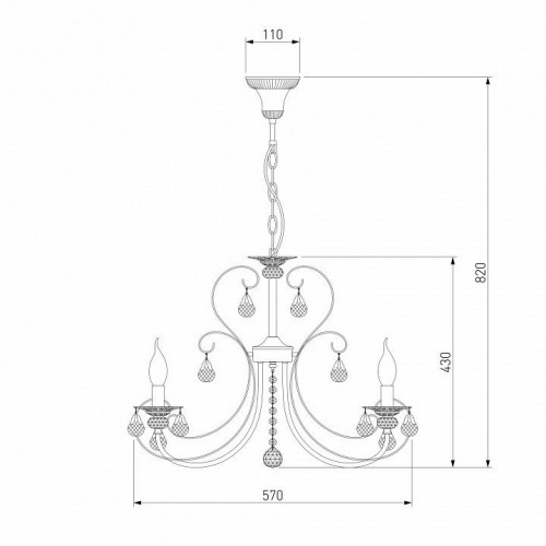 Подвесная люстра Eurosvet Alda 3305/5