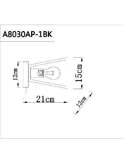 Бра Arte Lamp Brussels A8030AP-1BK