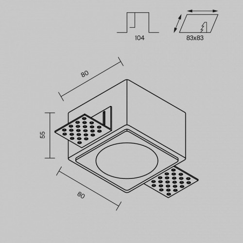 Точечный светильник Maytoni Gyps Modern DL123-GU10-01-W Точечный светильник Maytoni Gyps Modern DL123-GU10-01-W