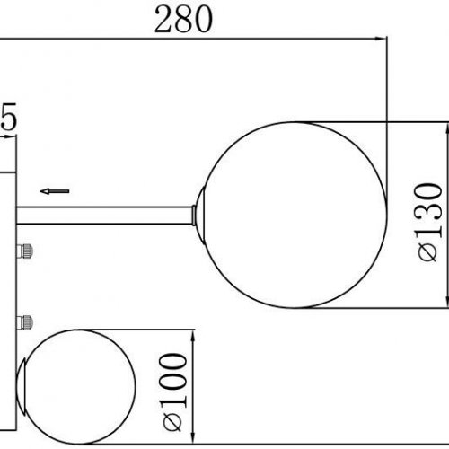 Настенный светильник Sphirity FR5376WL-02B