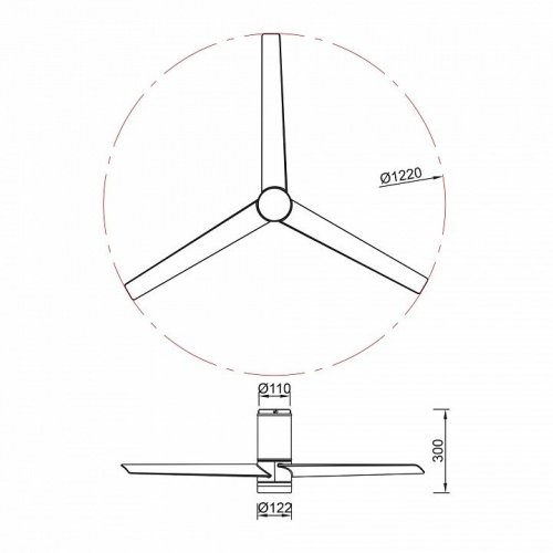 Люстра потолочная-вентилятор Mantra UP DOWN 9062