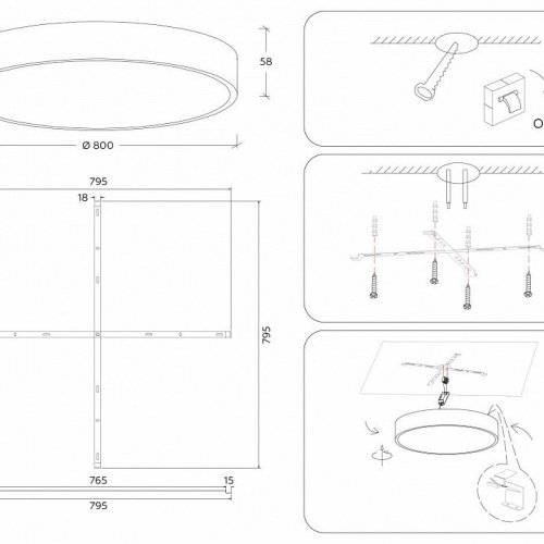 Потолочный светильник Ambrella light Orbital Air Alum FV5542 Потолочный светильник Ambrella light Orbital Air Alum FV5542