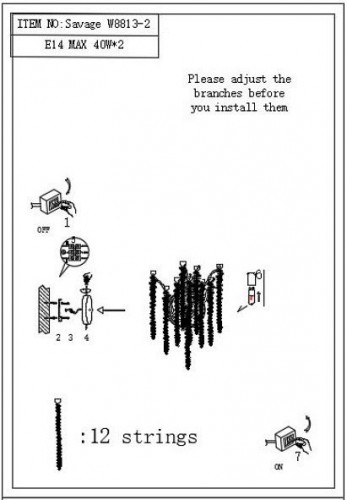 Бра iLamp Savage W8813-2 GD