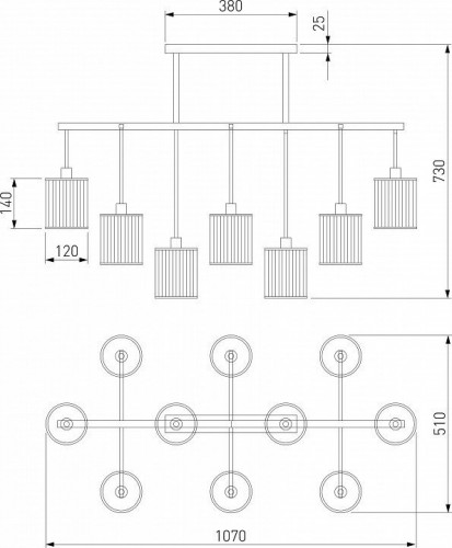 Потолочная люстра Eurosvet Inari 60144/10 золото