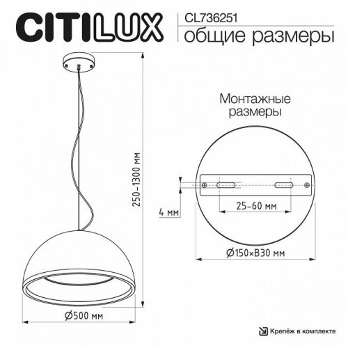 Подвесной светильник Citilux FLOOM CL736251