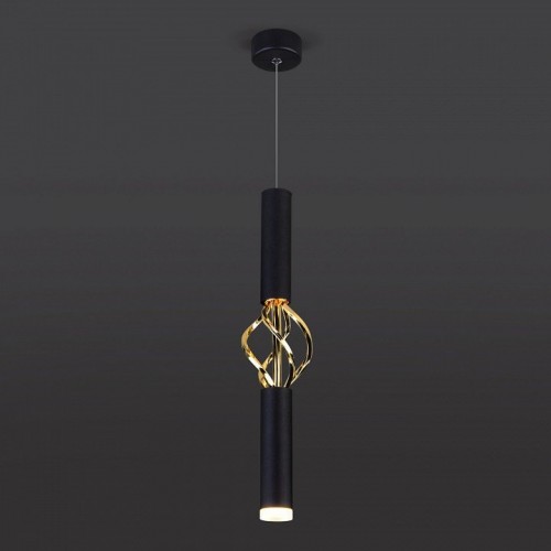 Подвесной светодиодный светильник Eurosvet Lance 50191/1 LED черный/золото Подвесной светодиодный светильник Eurosvet Lance 50191/1 LED черный/золото