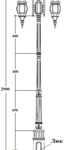 Наземный фонарь Oasis Light AMERICA S 83410SA 10 down E7 Bl