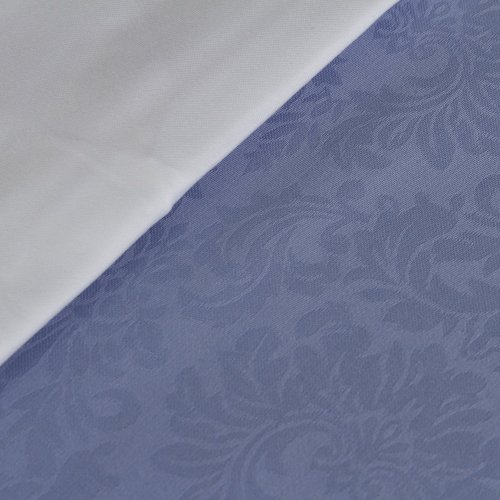 Евро комплект постельного белья «DAMASK», белый с синим, сатин-жаккард