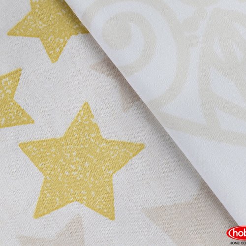 Постельное белье желтого цвета «STAR'S», поплин, евро размер