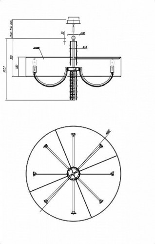 Подвесная люстра Maytoni Talento DIA008PL-08CH