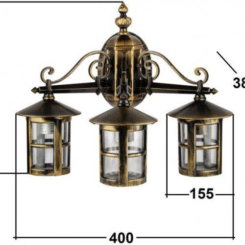 Настенный фонарь Oasis Light уличный CORDOBA 15802 3 02 Gb