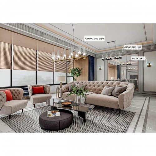 Бра Crystal Lux OTONO AP2 BRASS/TRANSPARENTE