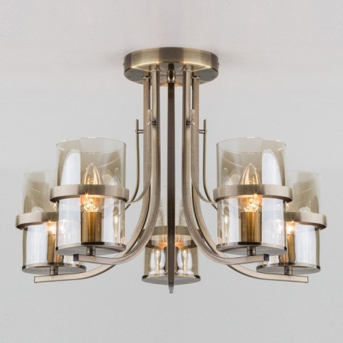 Потолочная люстра Eurosvet 60085/5 античная бронза Потолочная люстра Eurosvet 60085/5 античная бронза