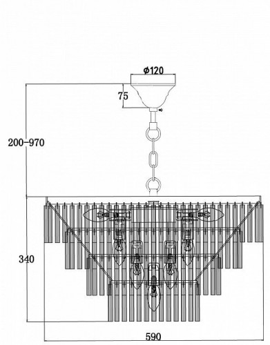 Подвесная люстра Maytoni Colonne MOD093PL-13BS Подвесная люстра Maytoni Colonne MOD093PL-13BS