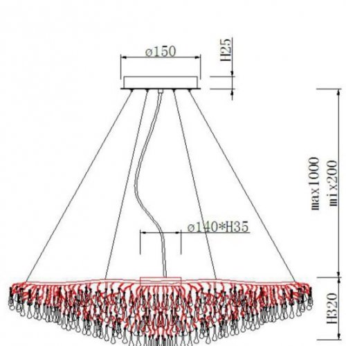 Подвесная люстра Garda Decor 86-8015/800G Подвесная люстра Garda Decor 86-8015/800G