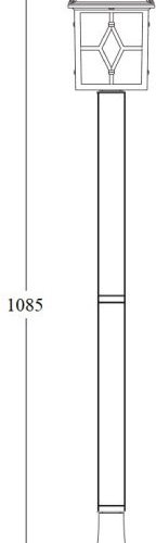 Наземный фонарь Oasis Light TALLIN 1L 64306 Gb
