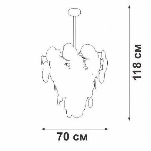 Потолочная люстра Vitaluce V5802-8/8PL Потолочная люстра Vitaluce V5802-8/8PL