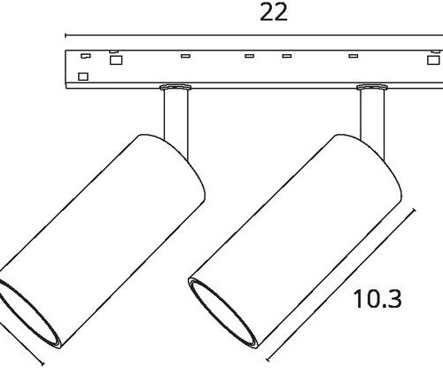 Трековый светильник Arte Lamp Optima A7260PL-2BK