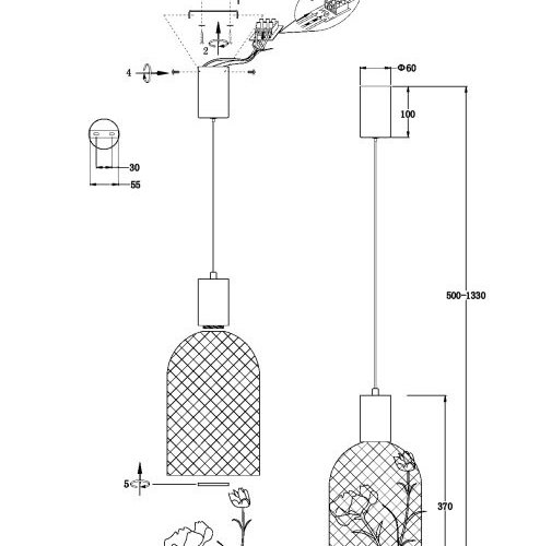 Подвесной светильник Ophelia V11871-PL Подвесной светильник Ophelia V11871-PL