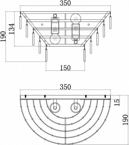 Настенный светильник Maytoni Mazzo MOD130WL-02G