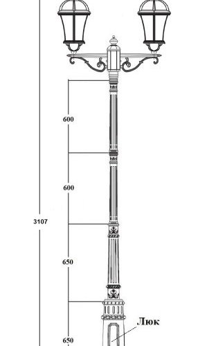 Наземный фонарь ROMA L 95210LA 02C E7 Bl