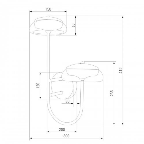 Бра Eurosvet Fungo 50388/2 LED черный Бра Eurosvet Fungo 50388/2 LED черный