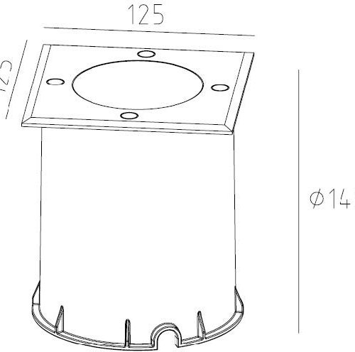 Встраиваемый светильник уличный Oasis Light W77248 SS