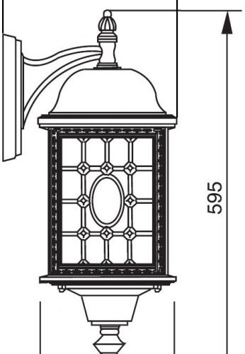 Настенный фонарь уличный Oasis Light LONDON L 64802L cover Bl