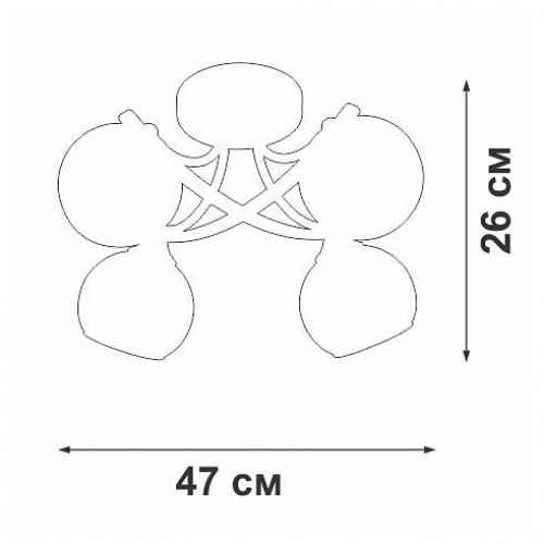 Потолочная люстра V2564-1/4PL Потолочная люстра V2564-1/4PL