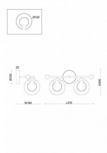 Настенный светильник Lumos FR5262WL-02BS