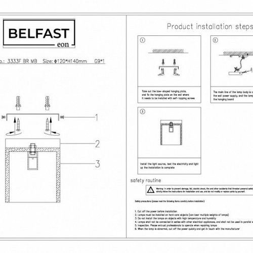 Потолочный светильник Belfast Ravenhill 3333F BR MB Потолочный светильник Belfast Ravenhill 3333F BR MB
