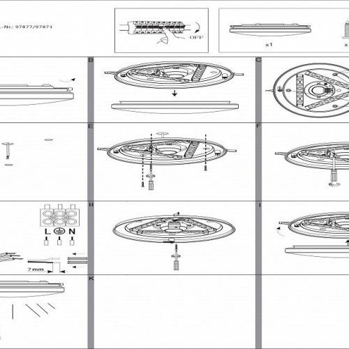 Настенно-потолочный светодиодный светильник Eglo Frania-S 97877