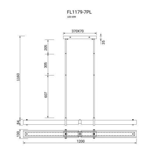 Потолочная люстра Rudeza FL1179-7PL