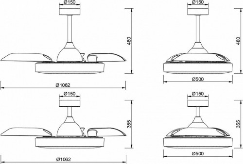 Светильник с вентилятором Mantra (люстры-вентиляторы) Coin 8218