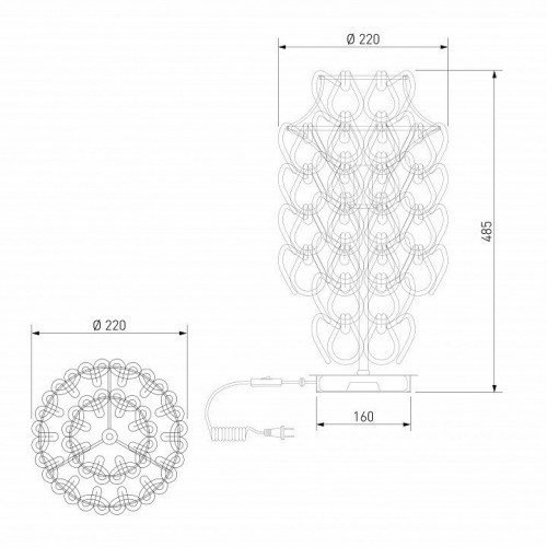 Интерьерная настольная лампа Bogates Cappio 1_380